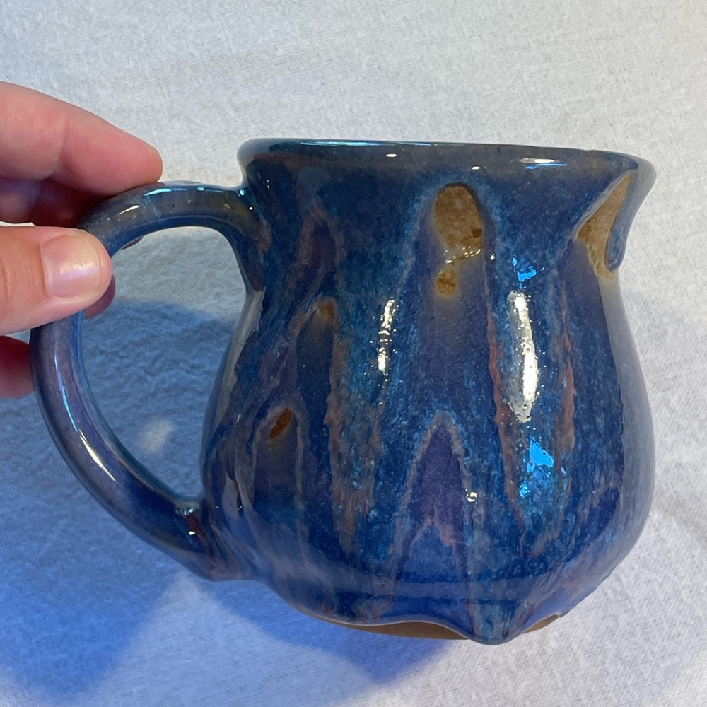 Handcrafted Blue Ceramic Mug